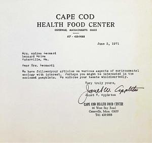 Cape Cod Health Food Center response