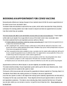 Booking an appointment for COVID vaccine Wilbraham, MA