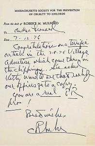 Letter to Andrea Leonard, July 12, 1976