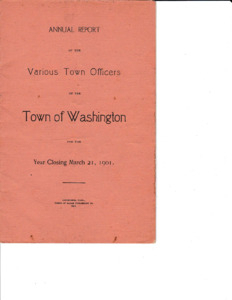 Annual Report of the Town of Washington 1901