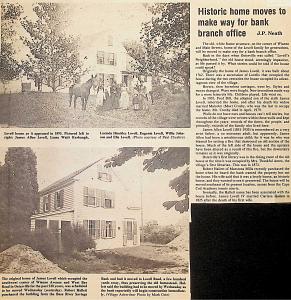 Historic home moves to make way for bank branch office