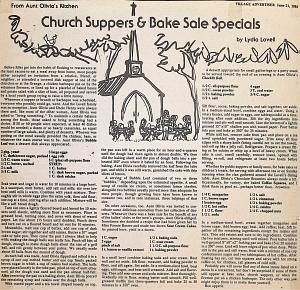 From Aunt Olivia's kitchen - church suppers & bake sale specials