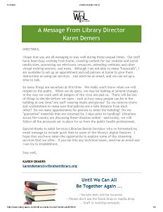 Library director message