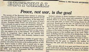 Peace, not war, is the goal