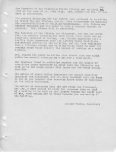 Trustees minutes, 1952/04/02