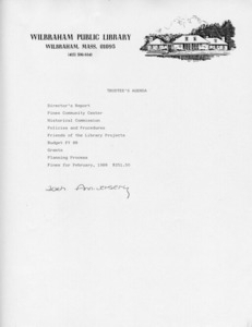 trustees agenda, 1988/03