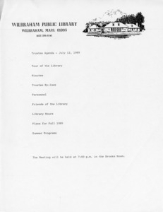 Trustees minutes, 1989/07/12