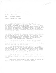 Directors report, 1989/10/12