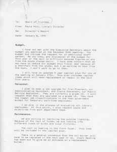 Directors report, 1990/01/08