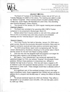 Trustees minutes, revised, 2004/02/17