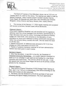 Trustees minutes, 2004/03/23