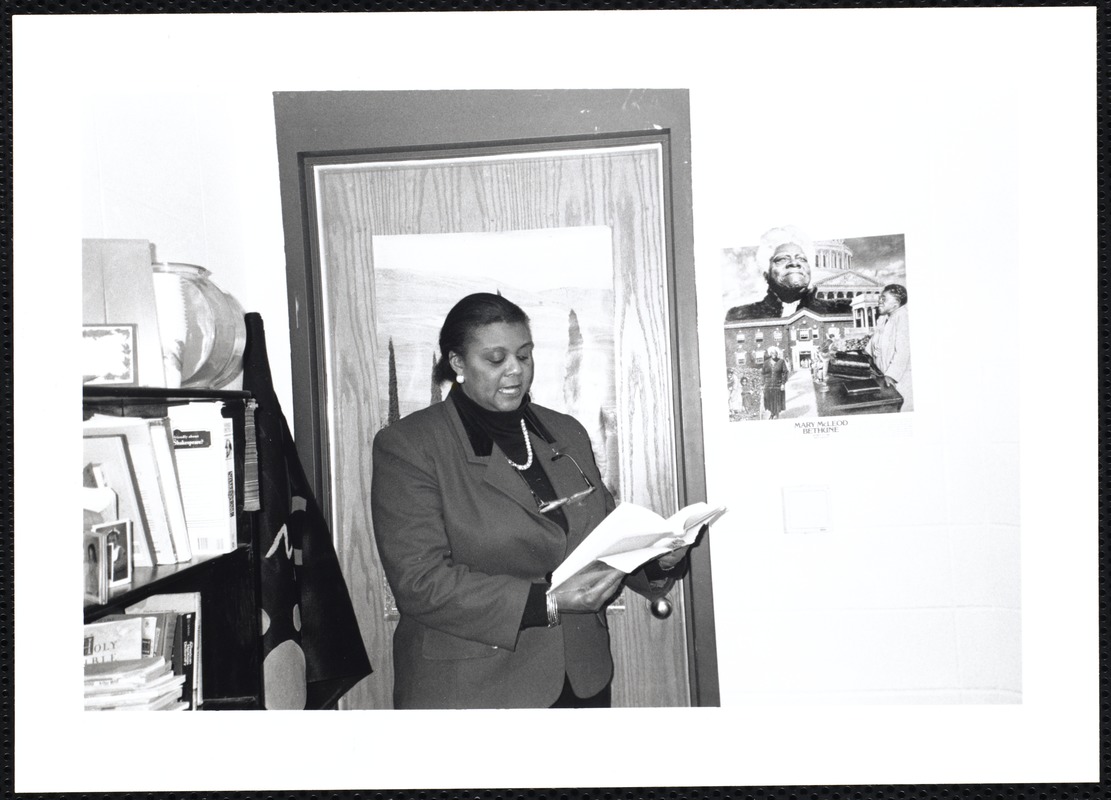 Newton Free Library, Newton, MA. Communications & Programs Office. Inez Dover, Newton North High School (NNHS), speaker: Black History Month