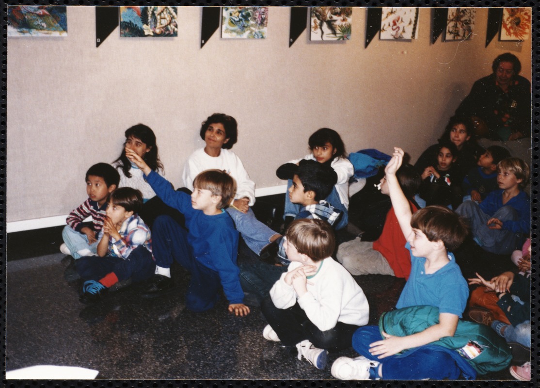 Newton Free Library, Newton, MA. Communications & Programs Office. Story-telling in Druker Auditorium