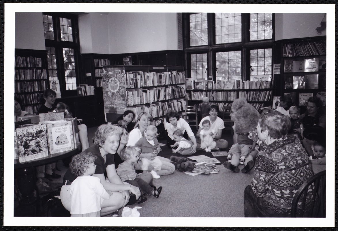 Newton Free Library, Newton, MA. Communications & Programs Office. Branch story hour, Susan Raskin Abrams