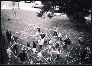 Newton Free Library, Newton, MA. Communications & Programs Office. Children building polyhedron