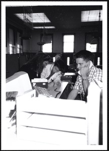 Newton Free Library, Newton, MA. Communications & Programs Office. Circulation staff - Old Main