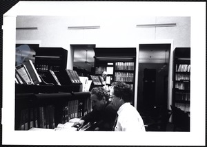 Newton Free Library, Newton, MA. Communications & Programs Office. Atrium shots