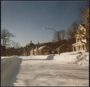 Blizzard of 1978. Newton Corner, Carr St.