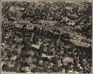 Aerial view, West Newton. Newton, MA