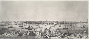 Boston in 1849. From original drawing by Edwin Whitefield
