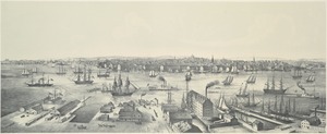 View of Boston in 1848 from East Boston