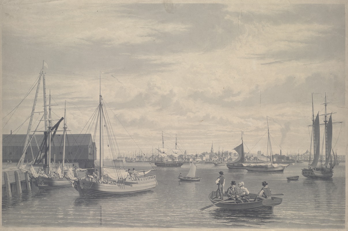 Boston, from the shiphouse, west end of Navy Yard, 1833