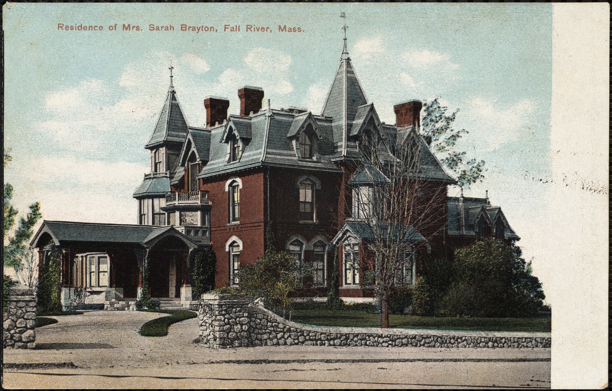 Residence of Mrs. Sarah Brayton, Fall River, Mass.