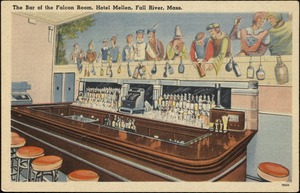 The bar of the Falcon Room, Hotel Mellen, Fall River, Mass.
