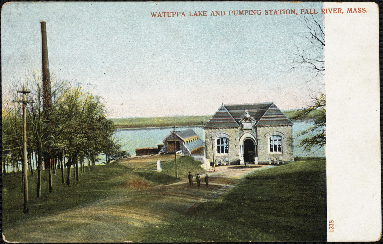 Watuppa Lake and pumping station, Fall River, Mass.