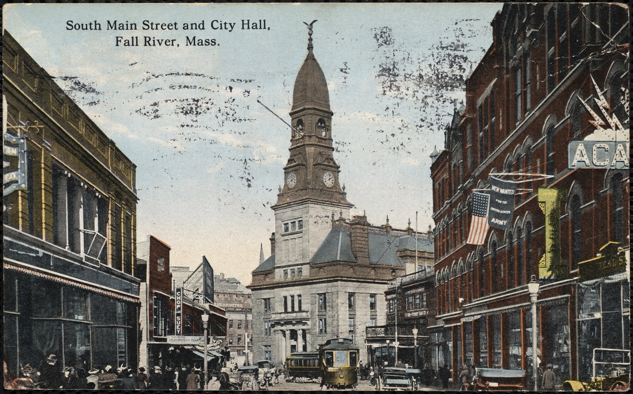 South Main Street and City Hall, Fall River, Mass.