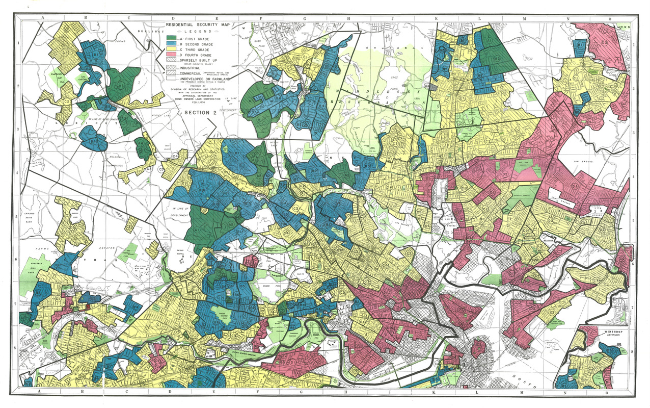 Residential security map of Boston, Mass.