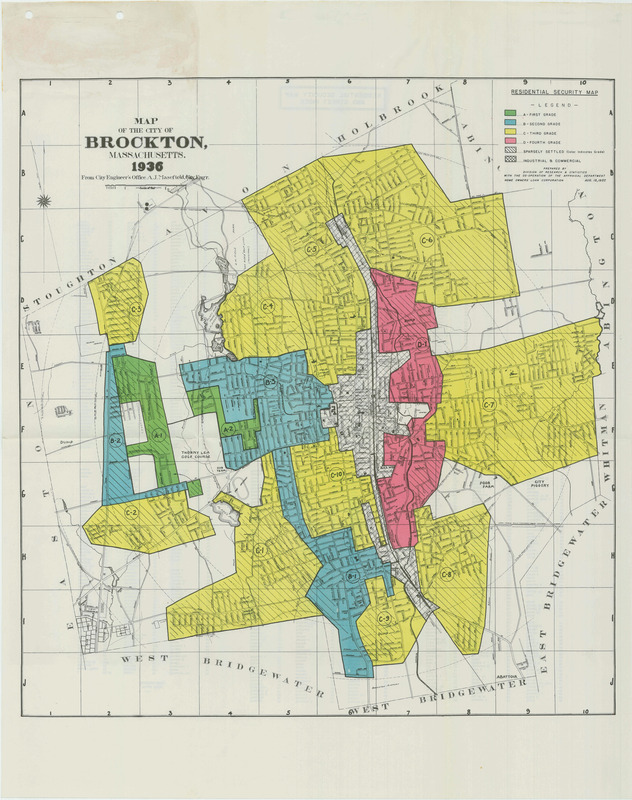 Residential security map of Brockton, Mass.