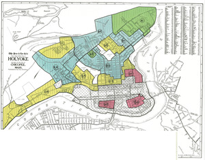 Residential security map of Holyoke and part of the city of Chicopee, Mass.