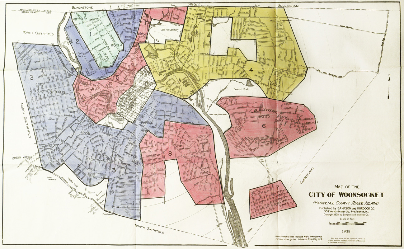 Residential security map of Woonsocket, R.I