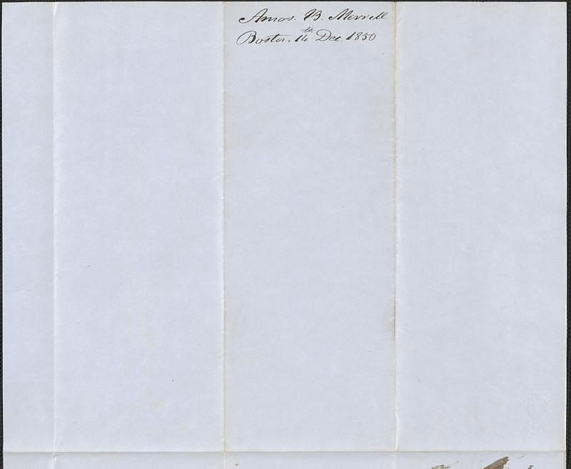 Amos B. Merrill to George Coffin, 14 December 1850