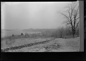 General view of Quabbin Reservoir from former Woods property, during filling, Quabbin Reservoir, Mass., ca. 1942