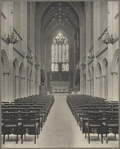 Boston, Emmanuel Church, Lindsay Memorial Chapel, interior, nave and choir