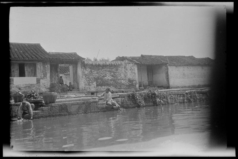 Canal scene with people