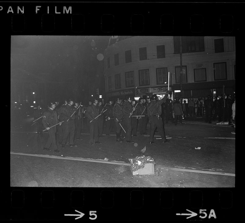 Harvard Square anti-war riot