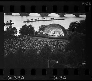 Boston Pops summer concert at Hatch Shell, Charles River embankment