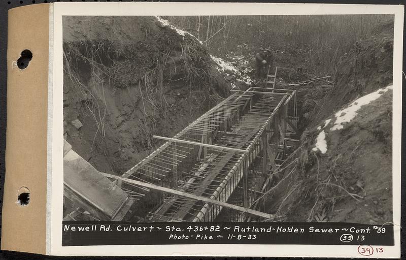 Contract No. 39, Trunk Line Sewer, Rutland, Holden, Newell Rd. culvert