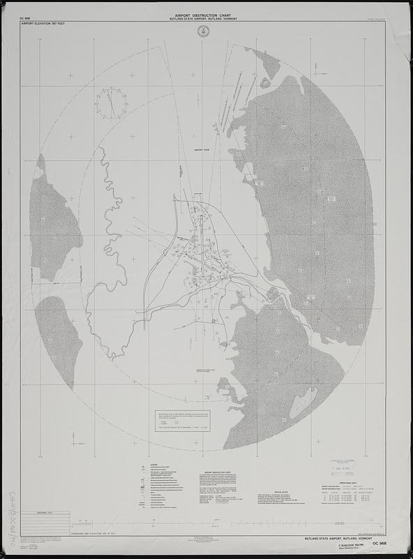 Airport obstruction chart, OC 968, Rutland State Airport, Rutland, Vermont