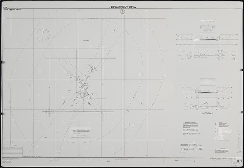 Airport obstruction chart, OC 972, Clinton Municipal Airport, Clinton, Iowa