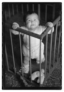 Baby in a crib