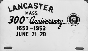 Tercentenary license plate