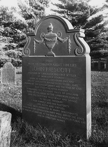 The Prescott memorial stone