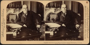 President McKinley at his desk in the White House, Washington, U.S.A.