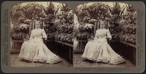 Mrs. McKinley in the conservatory of the Executive Mansion, Washington, D.C.