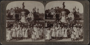 Children of Sweden, before statue of Charles XI, Karlskrona