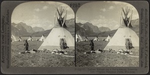Indian village on a government reservation, Glacier National Park, Montana